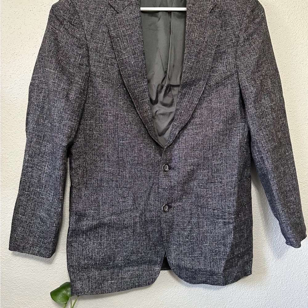 Panhandle Slim Charcoal Gray Textured Two-Button Sport Coat